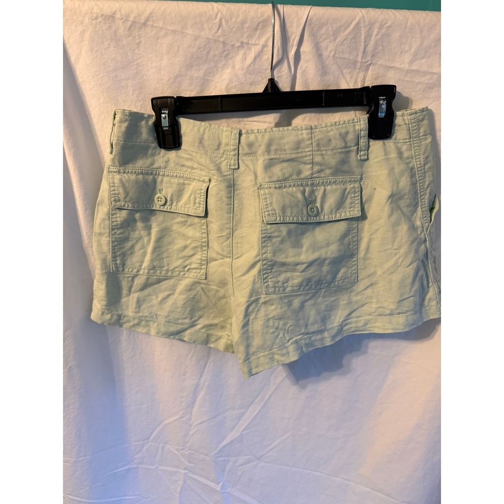 Gap Womens‎ Mint Green Linen Blend Utility Patch Pocket Shorts Size 6 - Picture 4 of 5